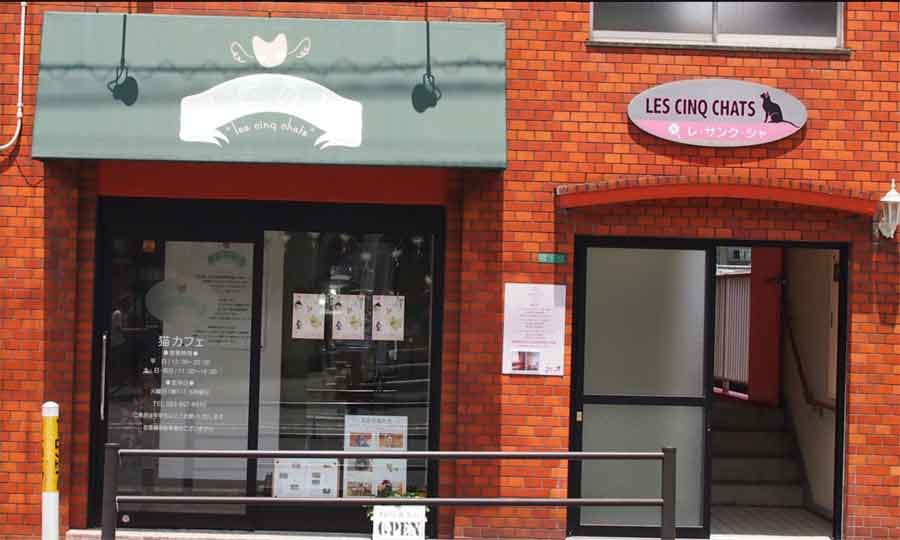 五匹の猫カフェ外観