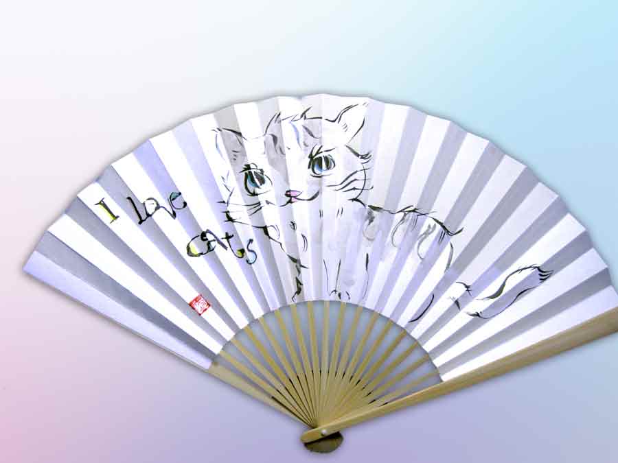 猫の扇子・猫道　michiya nakao 中尾道也
