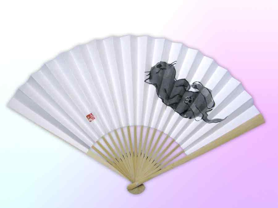 |ねこの扇子 中尾道也 猫道 -nekomichi