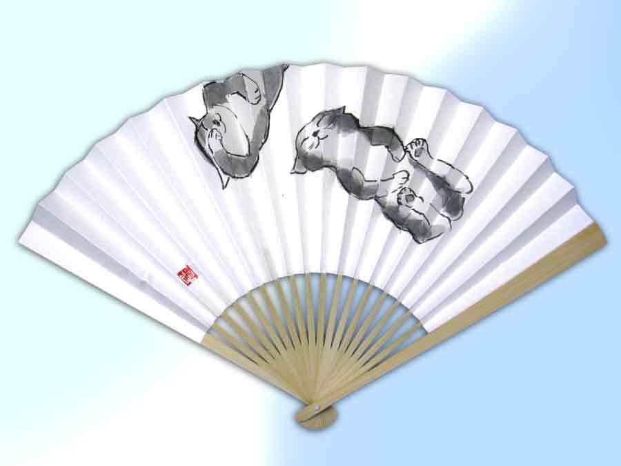 猫の扇子-中尾道也-nekomichi