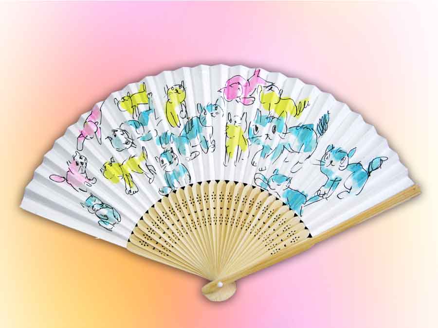 猫の扇子・猫道  michiya nakao 中尾道也