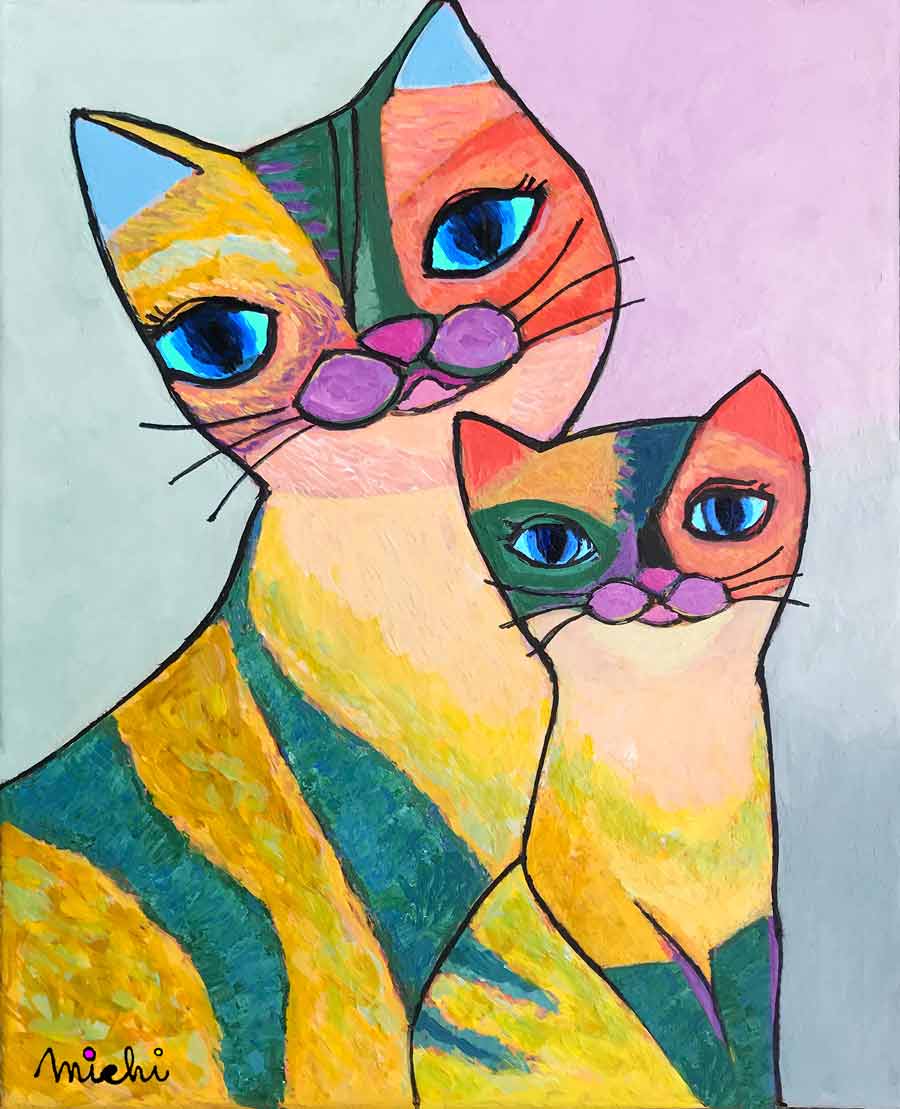 mom and her child母猫と子猫　中尾道也