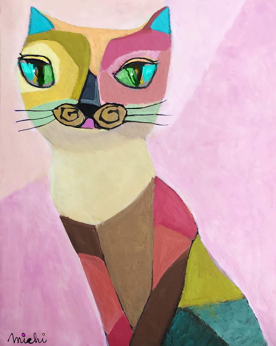 colorful big eyes cat 　中尾道也