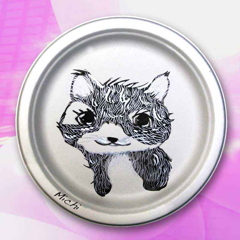猫の絵皿 cat paper plate by michiya nakao 猫道 