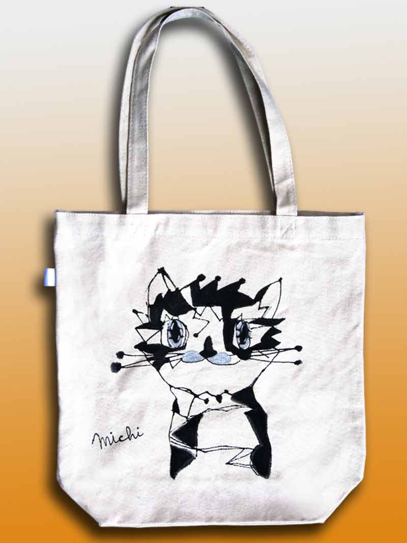 宇宙ねこ-エコバッグ 中尾道也 猫道 michiya nakao-nekomichi
