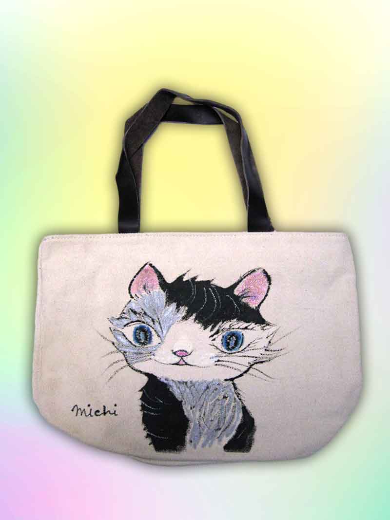可愛いニャンコのねこ-エコバッグ-中尾道也 