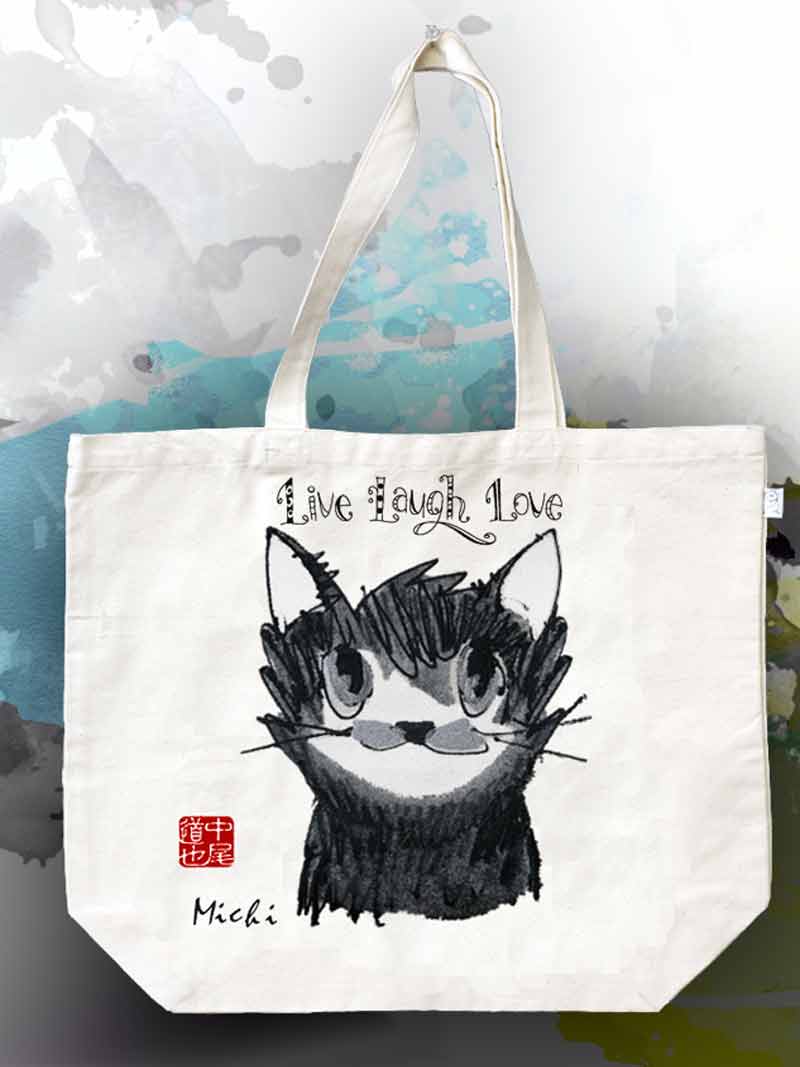 きじねこ-エコバッグ-中尾道也 michiya nakao-nekomichi