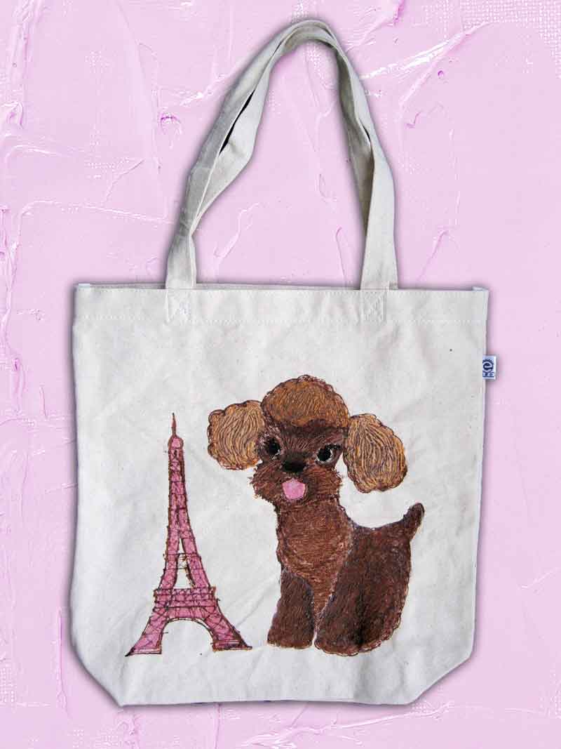 poodle_ ねこ-エコバッグ-中尾道也 