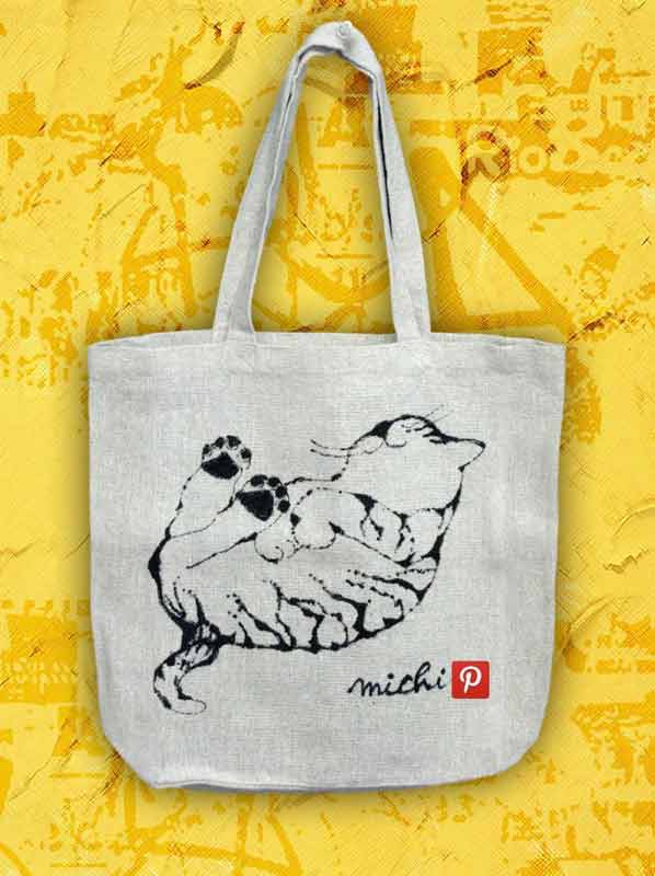 眠りねこ-エコバッグ-中尾道也 猫道 michiya nakao-nekomichi