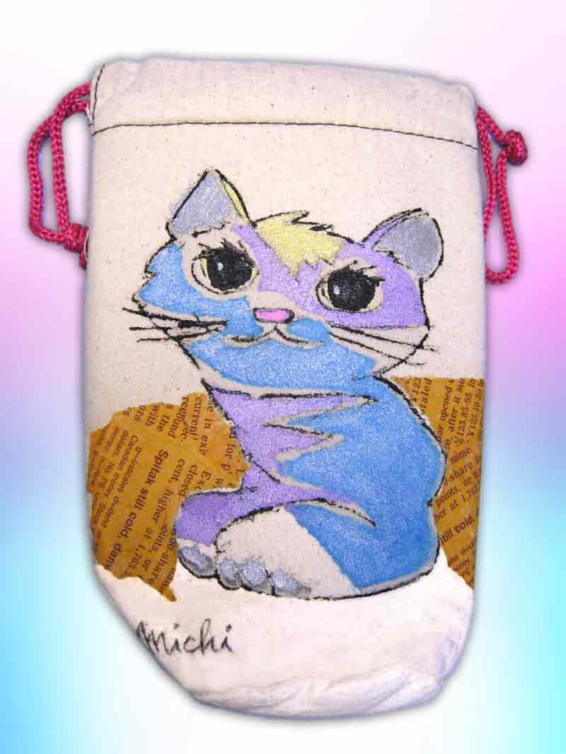 デコパージュ背景の可愛いニャンコ