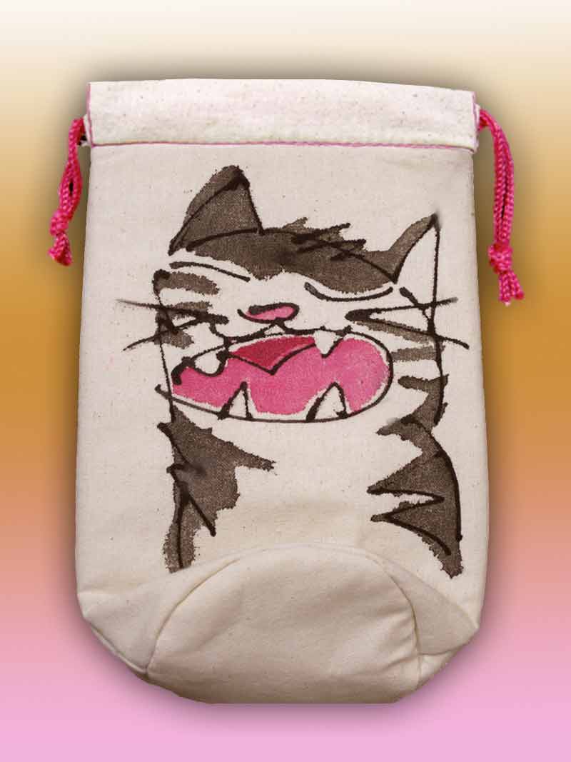 あくびねこの絵ペツトボトルケース