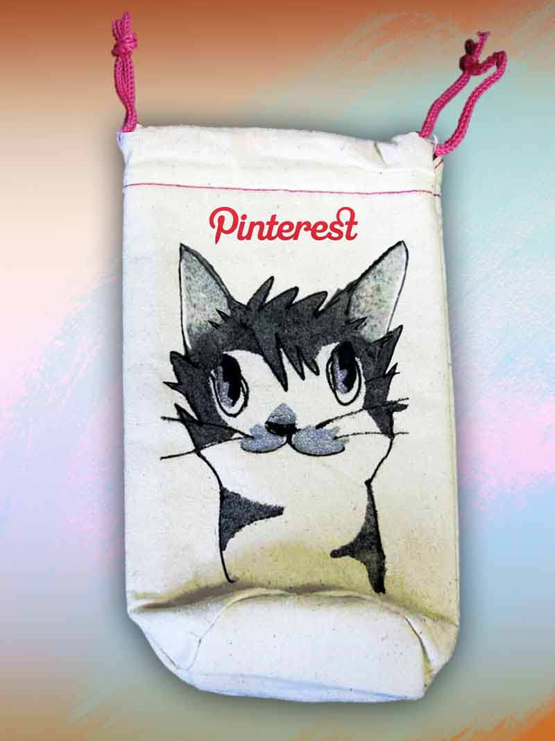 猫の絵のペットボトルケース