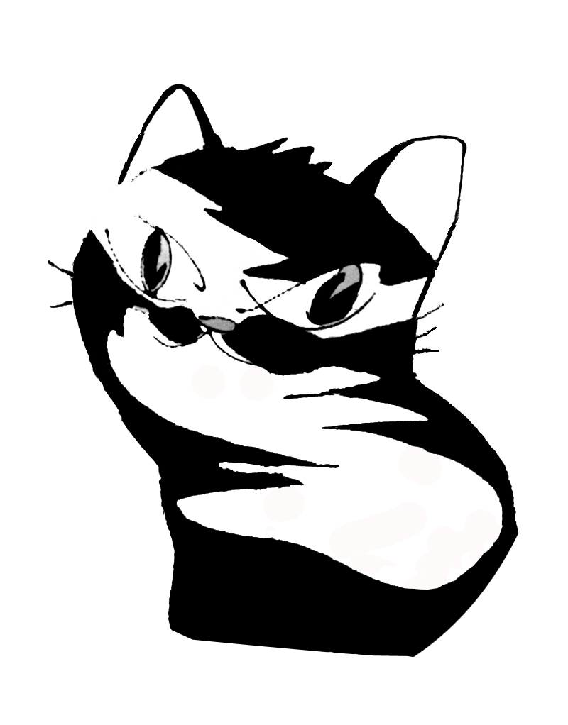 ユニークな猫の絵の画家 ねこみち 猫道  中尾道也